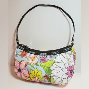 LeSportsac Pink Floral Nylon Handbag Purse